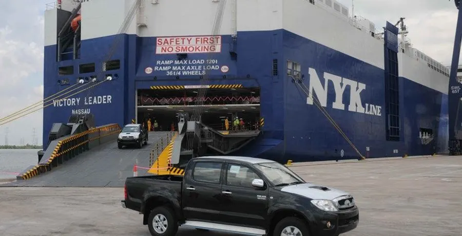 Vehicles prepared for car shipping to Ghana